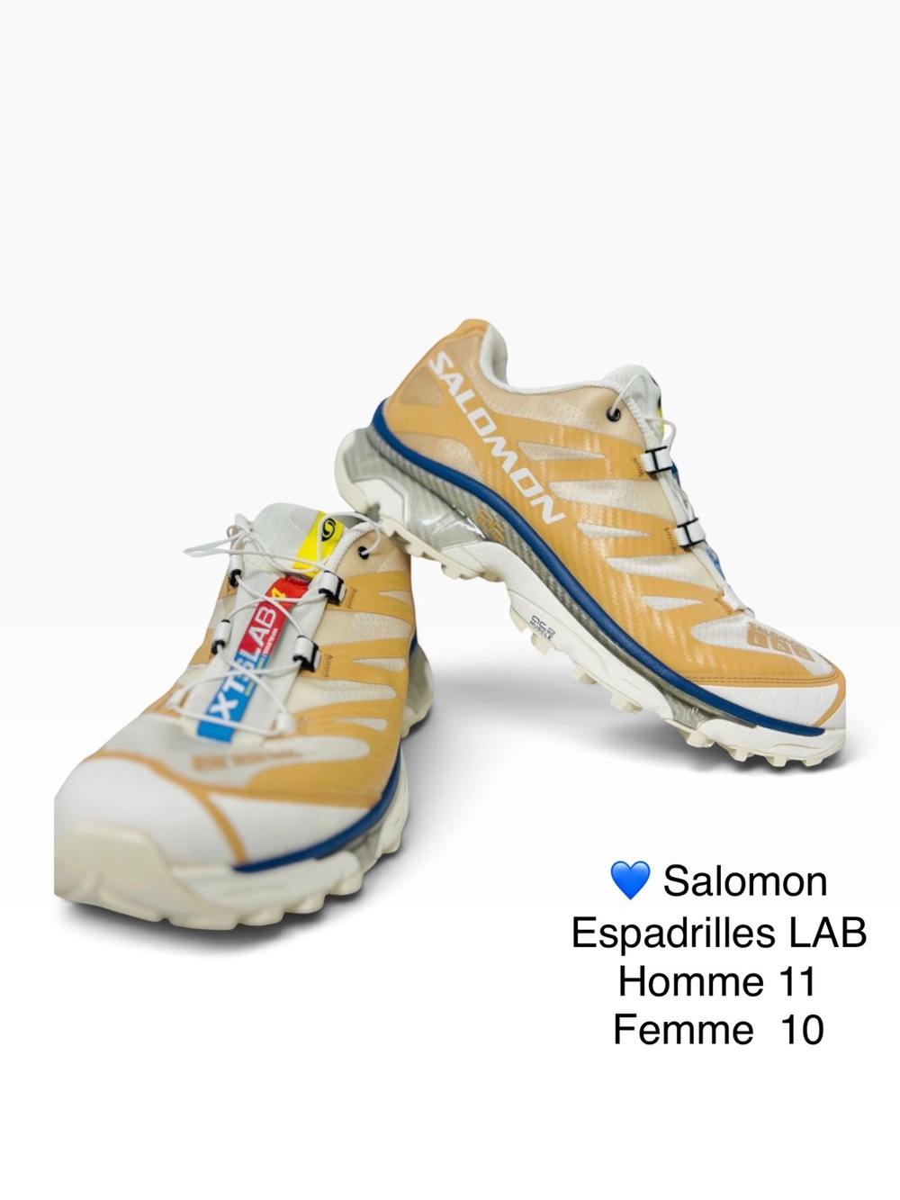 Salomon Yellow and Blue Trail Running Sneakers